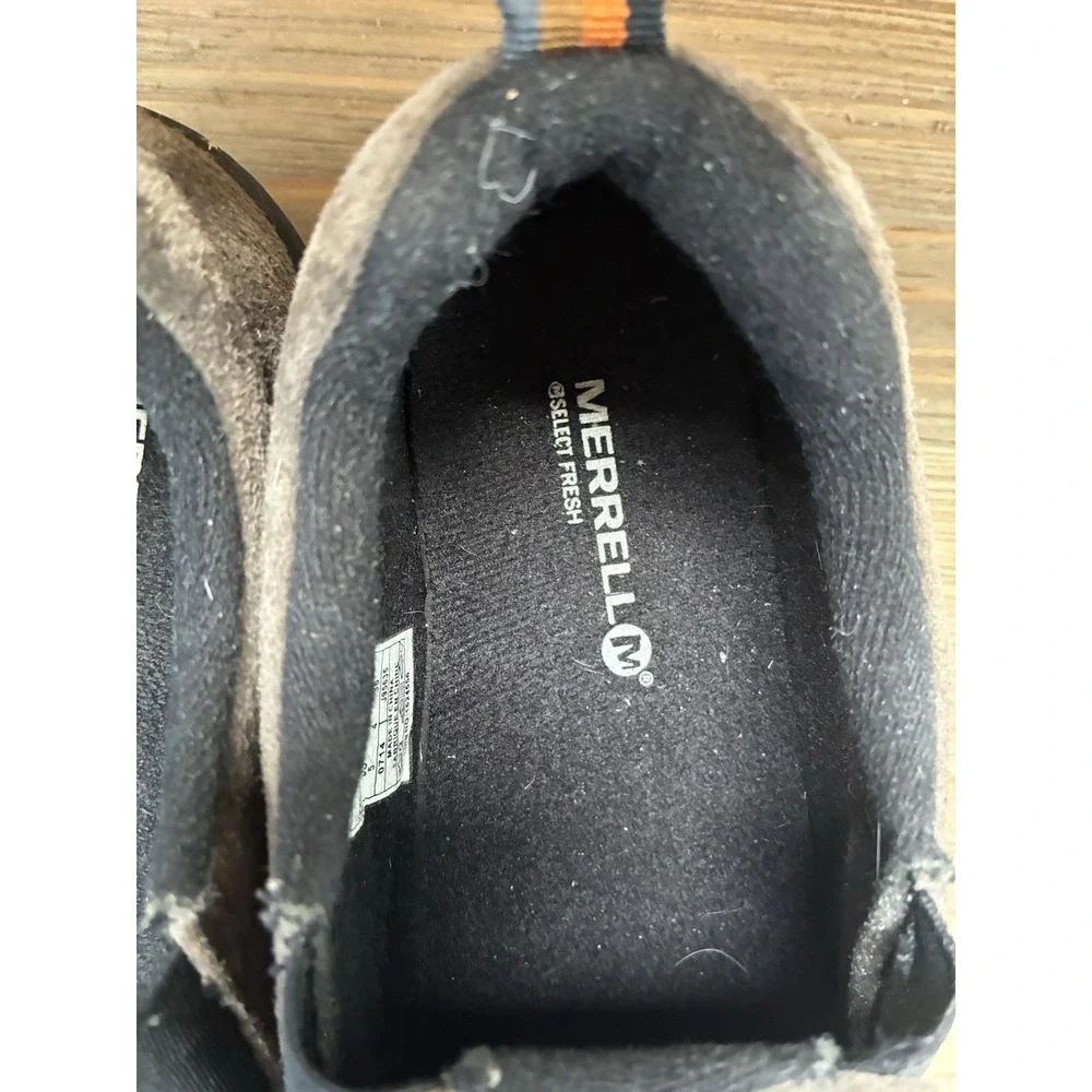Merrell Gunsmoke Boys Shoes Brown Suede Slip On Outdoor Comfort 5